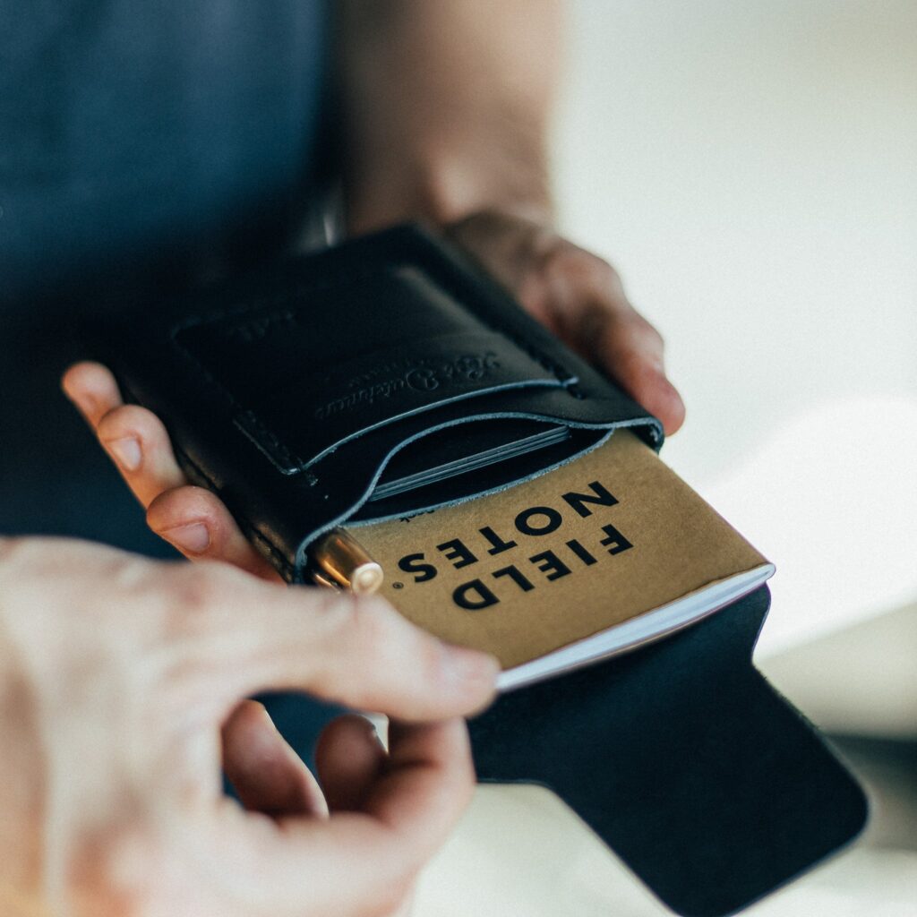The Huckleberry (tall) – Black: The Ultimate Notebook Wallet by Lost Dutchman Leather