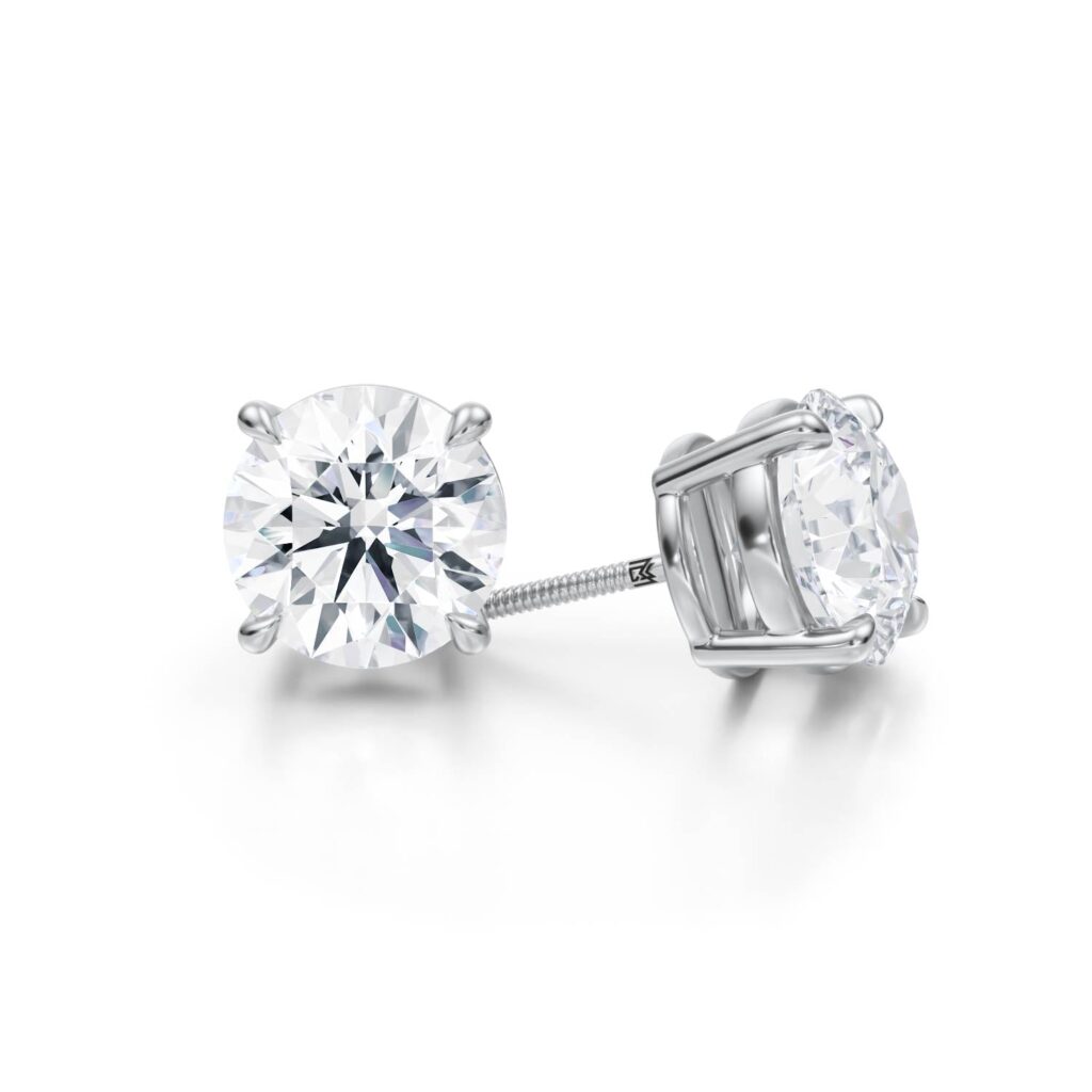 6 Carat Total Weight Round Lab Grown Diamond Stud Earrings (IGI Certified F VS1) – Timeless Elegance and Contemporary Luxury by Michael Gabriels
