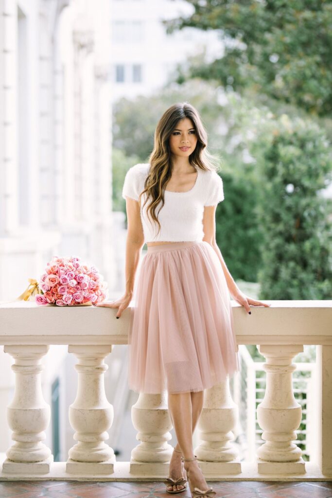 Eloise Tulle Midi Skirt — Feminine Flowy Style
