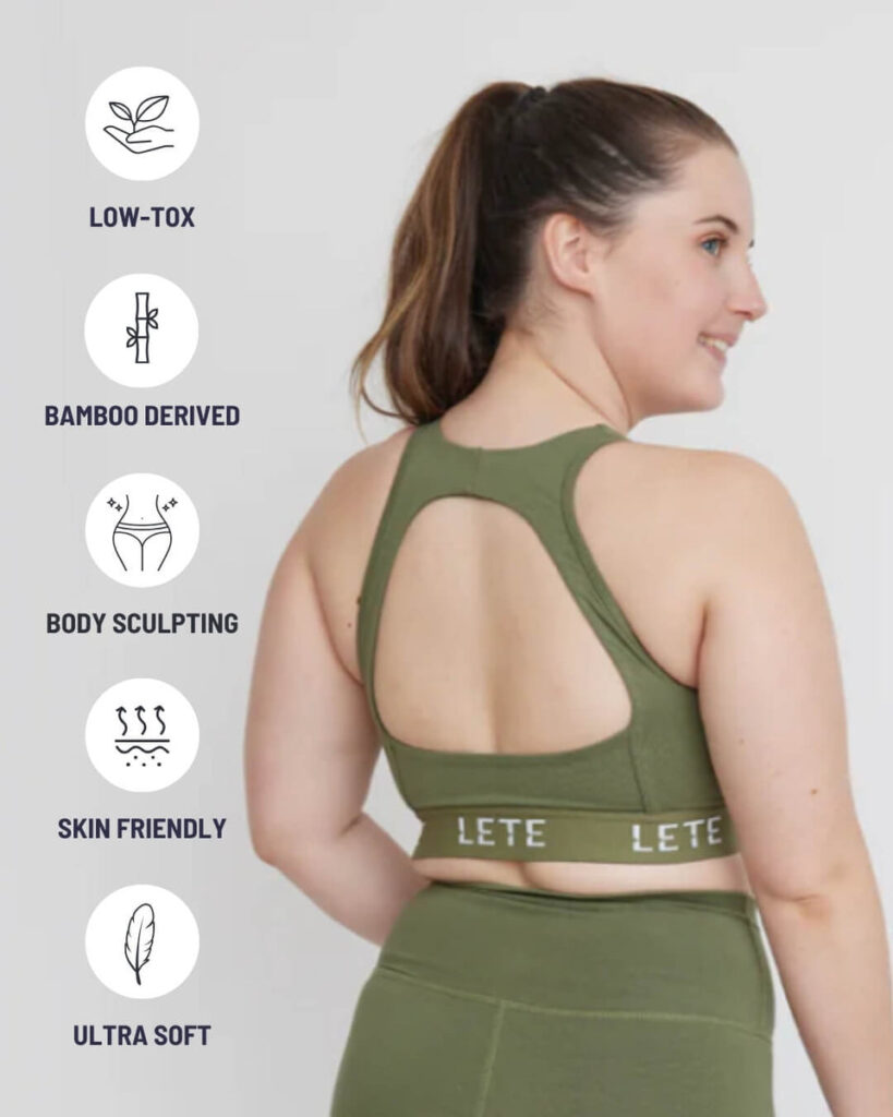 BambooSculpt™ Khaki Green Sports Bra