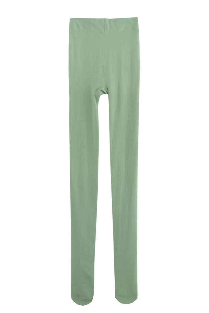 Sage Green Opaque Footed 80D Tights
